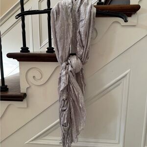 Shimmering Silver Curtain Drape